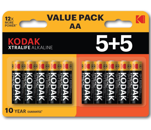 Kodak Bateria Alkaliczna Xtralife LR06x5+5 AA - 1456249 - zdjęcie